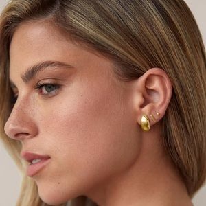 PAVOI 14K Gold Plated Sterling Silver Huggie Earrings Gold Hoop Earrings